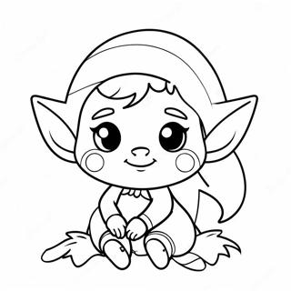 Cute Elf Coloring Page 28563-22885