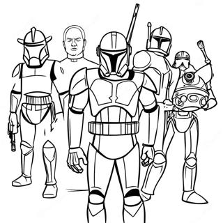 Clone Wars Characters Coloring Page 28573-22894