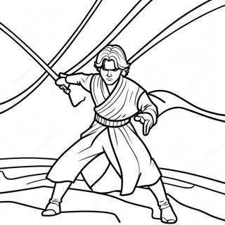 Anakin Skywalker In Battle Coloring Page 28574-22897