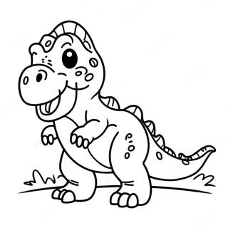 Cute T Rex Roaring Coloring Page 2857-2325