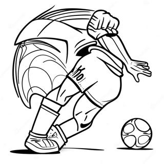 Xavi Dribbling The Ball Coloring Page 28584-22905