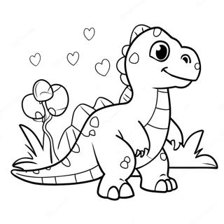 Dinosaur Valentines Coloring Page 28613-22927