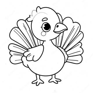 Cute Baby Turkey Coloring Page 28623-22938