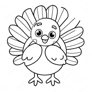 Cute Baby Turkey Coloring Page 28623-22939