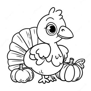 Baby Turkey Coloring Pages