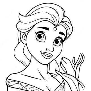 Elsa Halloween Coloring Page 28633-22942