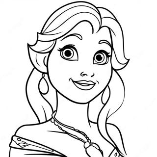 Elsa Halloween Coloring Page 28633-22944