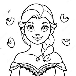 Elsa In Spooky Costume Coloring Page 28634-22945