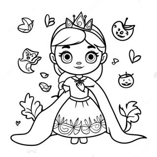 Elsa In Spooky Costume Coloring Page 28634-22946