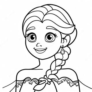 Elsa In Spooky Costume Coloring Page 28634-22947