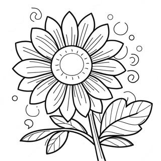 Super Easy Flower Coloring Page 28644-22958