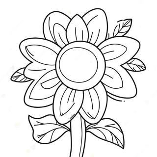 Super Easy Flower Coloring Page 28644-22960