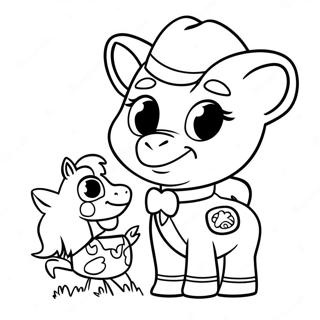 Sheriff Callie With Her Horse Coloring Page 28664-22970