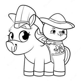 Sheriff Callie With Her Horse Coloring Page 28664-22972