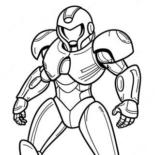 Samus Aran In Power Suit Coloring Page 28674-22978