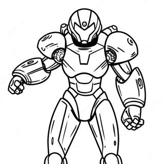 Samus Aran In Power Suit Coloring Page 28674-22980