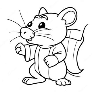 Splinter In Action Coloring Page 28714-23009