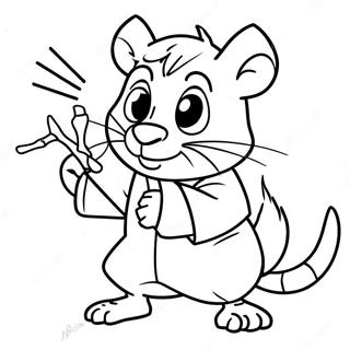 Splinter In Action Coloring Page 28714-23010