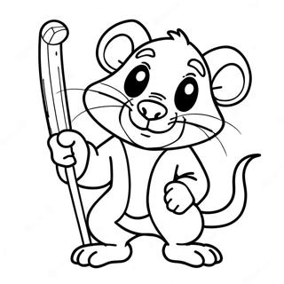 Splinter In Action Coloring Page 28714-23011