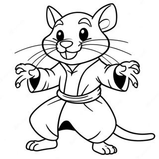 Splinter In Action Coloring Page 28714-23012