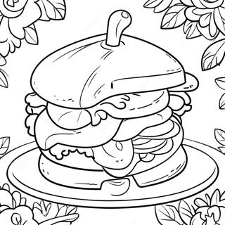 Sandwich Coloring Page 28723-23013