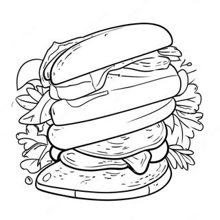 Sandwich Coloring Page 28723-23014