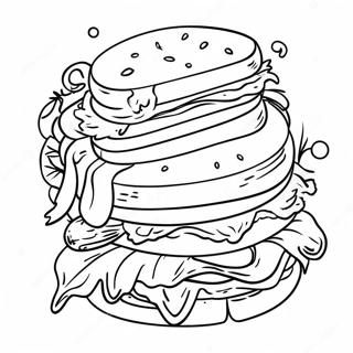 Sandwich Coloring Page 28723-23015