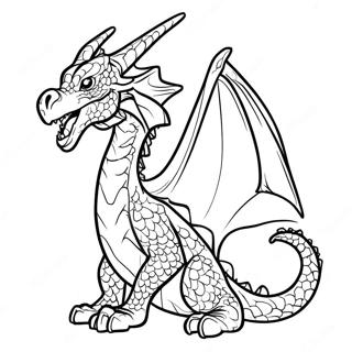 Majestic Seawing Dragon Coloring Page 28744-23029