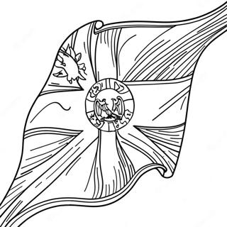 Dominican Republic Flag Coloring Page 28763-23041