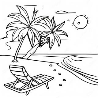 Colorful Dominican Republic Beach Scene Coloring Page 28764-23054