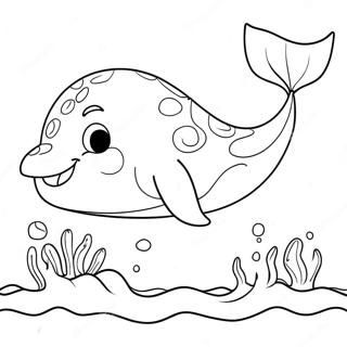 Cute Whale Coloring Page 28803-23073