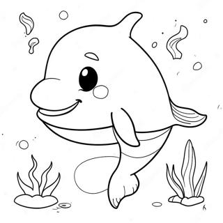 Cute Whale Coloring Page 28803-23074