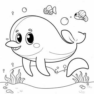 Cute Whale Coloring Page 28803-23075