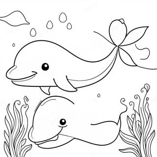 Cute Whale Coloring Page 28803-23076