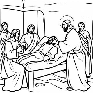 Jesus Healing The Sick Coloring Page 28824-23097