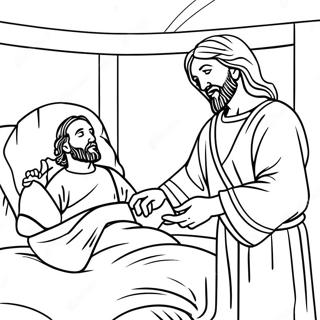 Jesus Healing The Sick Coloring Page 28824-23098