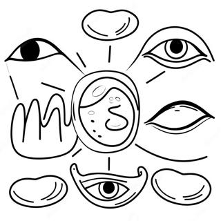 Five Senses Coloring Page 28833-23103