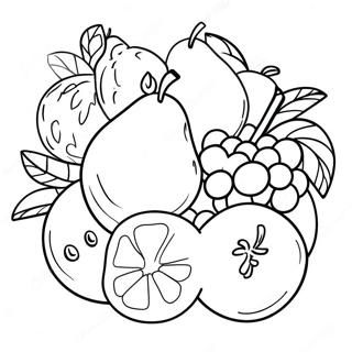 Colorful Tasting Fruits Coloring Page 28834-23106