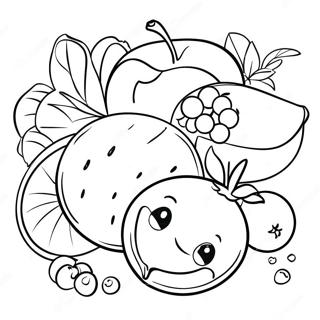 Colorful Tasting Fruits Coloring Page 28834-23108