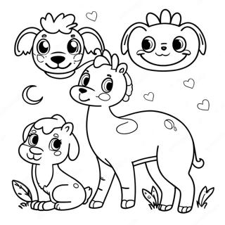 Fun Custom Coloring Page With Animals 28844-23113