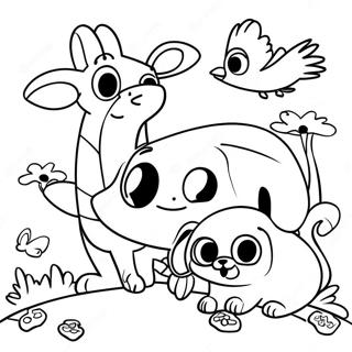 Fun Custom Coloring Page With Animals 28844-23115