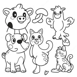 Fun Custom Coloring Page With Animals 28844-23116