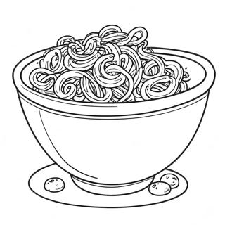 Spaghetti Coloring Pages