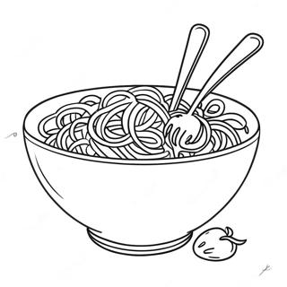 Spaghetti Bowl Coloring Page 28873-23135