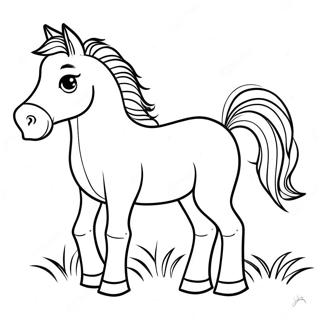 Cute Colt Foal Coloring Page 28884-23145