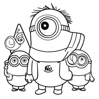 Minion Party Coloring Page 28894-23154