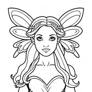 Dark Fairy With Enchanted Wings Coloring Page 28903-23163