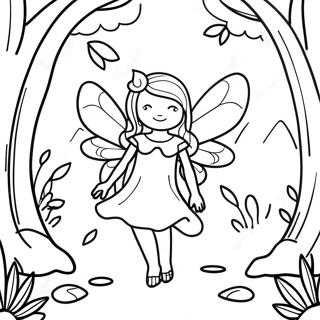 Mysterious Dark Fairy In A Forest Coloring Page 28904-23158