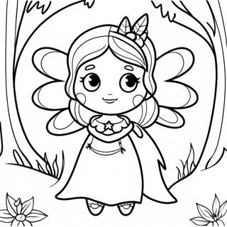 Mysterious Dark Fairy In A Forest Coloring Page 28904-23160