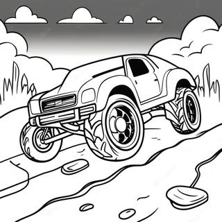 Rc Car Racing Through Mud Coloring Page 28913-23169